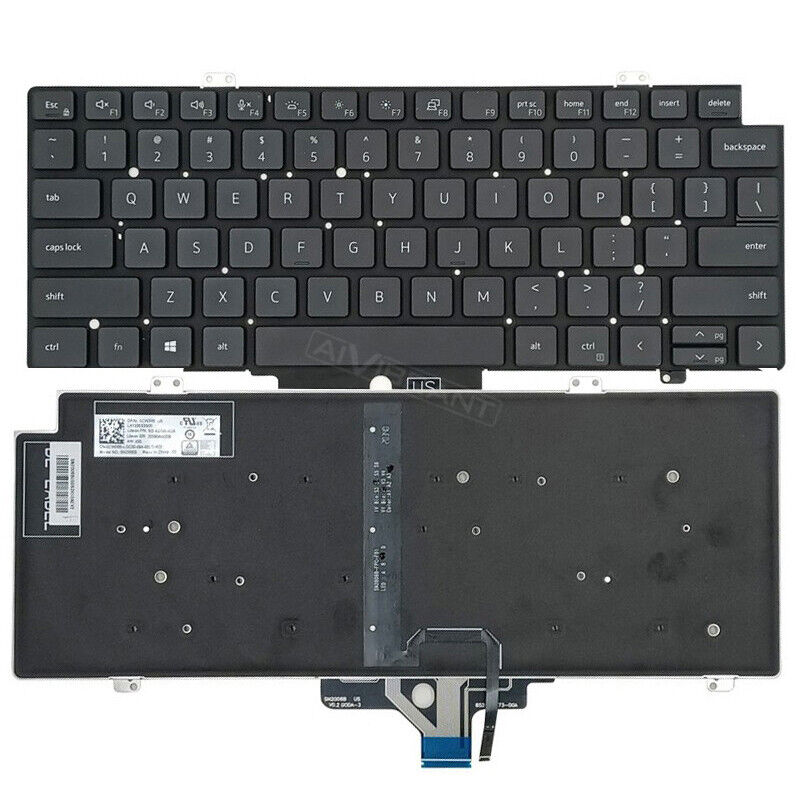 DELL LATITUDE 5420 5430 7420 7520 US REPLACE KEYBOARD BACKLIT BLACK 0CW3R5 - Click Image to Close