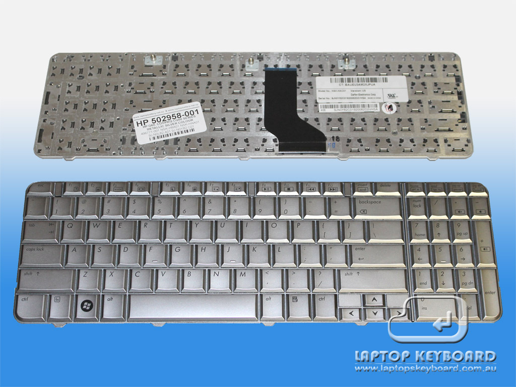 HP G60 AND COMPAQ CQ60 US SLIVER KEYBOARD 502958-001 - Click Image to Close