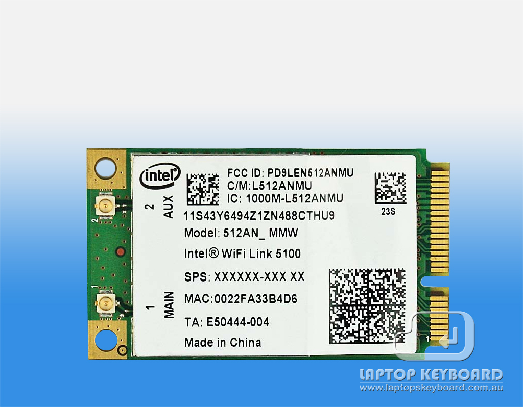 INTEL WIFI LINK 5100 802.11A/B/G/N NETWORK LAPTOP WIRELESS CARD - Click Image to Close